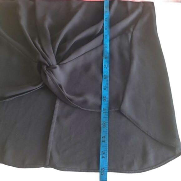 BCBGENERATION Womens Top XSmall Sheer Sleeveless Black Crop Knot Front Goth Punk - Picture 6 of 10